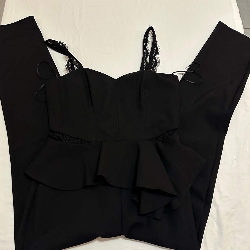 Parker Black Lace Trim Jumpsuit